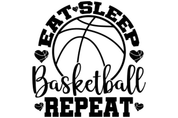 Eat, Sleep, Basketball Repeat: A Graphic Design for a Basketball Enthusiast's Lifestyle