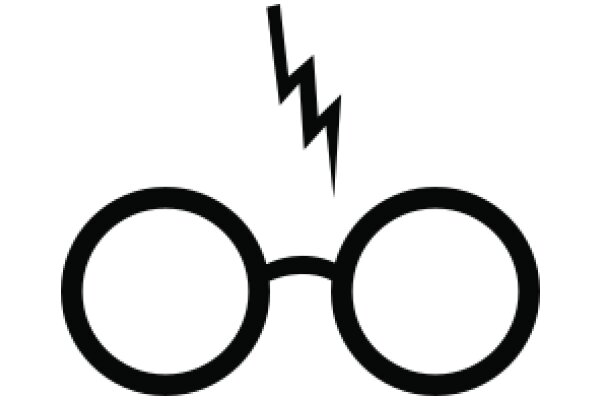 Stylized Icon of a Lightning Bolt and Eyeglasses