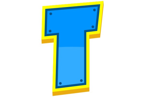 Vibrant Digital Art: A Stylized Letter 'T' in a Square Frame