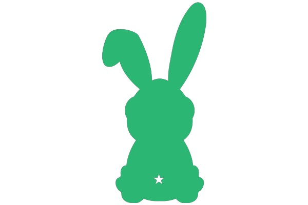 A Green Easter Bunny with a Star