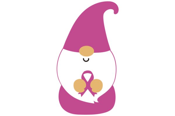 A Playful Pink Gnome with a Purposeful Pink Ribbon