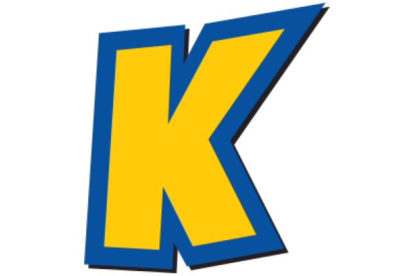 Vibrant Letter K in a Stylized Design