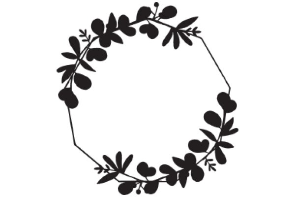 Elegant Black Floral Wreath