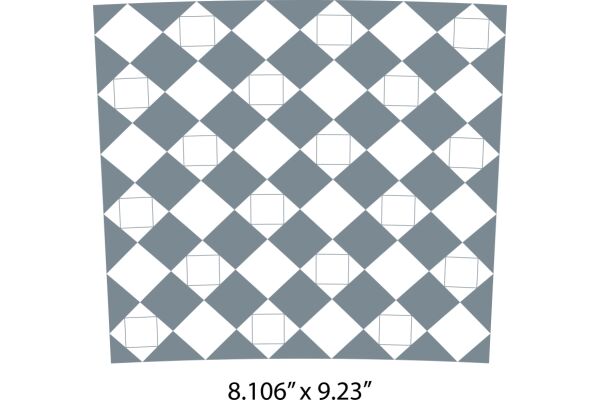 Gray Checkered Pattern with Dimensions