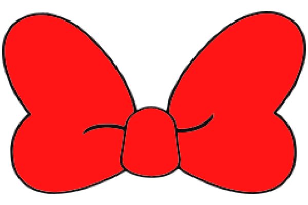 Vivid Red Butterfly with Detailed Line Art