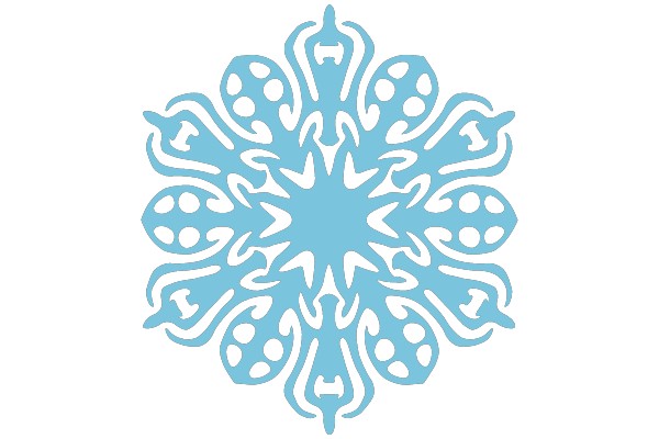 Stylized Blue Flower Design