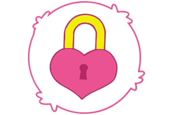 A Pink Heart with a Yellow Lock: A Symbol of Security and Love