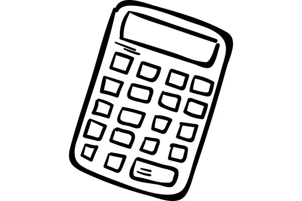 Simplistic Line Drawing of a Calculator