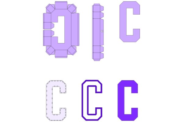 Stylish Letter Creation: A Purple and White Design Guide