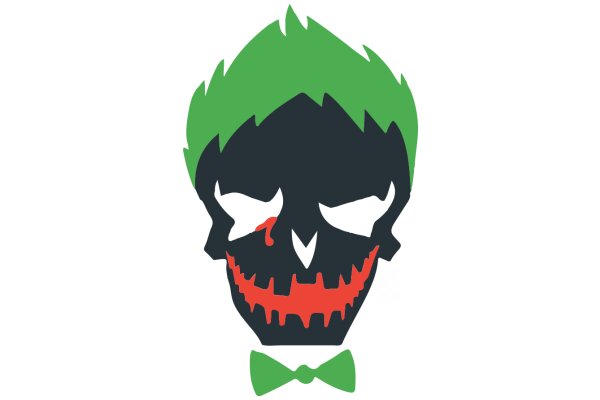 The Joker's Smiling Face with a Bow Tie