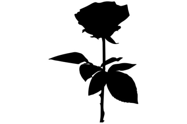 A Single Rose Silhouette