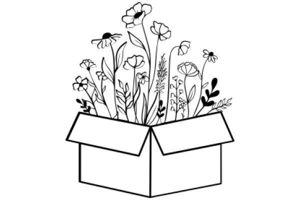 A Bouquet of Flowers in a Box