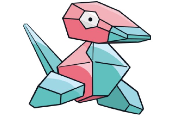 Pink and Blue Pixelated Parrot