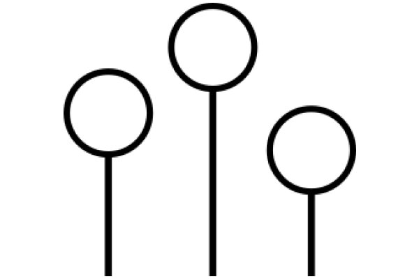 Simplistic Line Drawing of Three Circles and Three Sticks