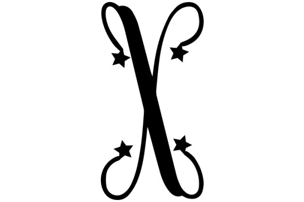 Stylized Monogram with Star Accents