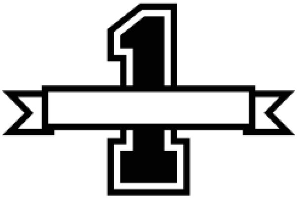 Stylized Number One with a Ribbon