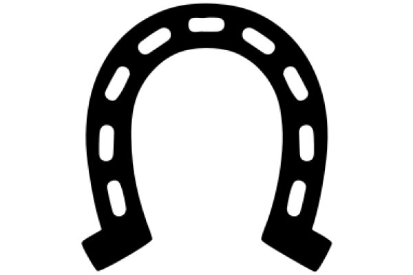 Stylized Black Horse Shoe Icon