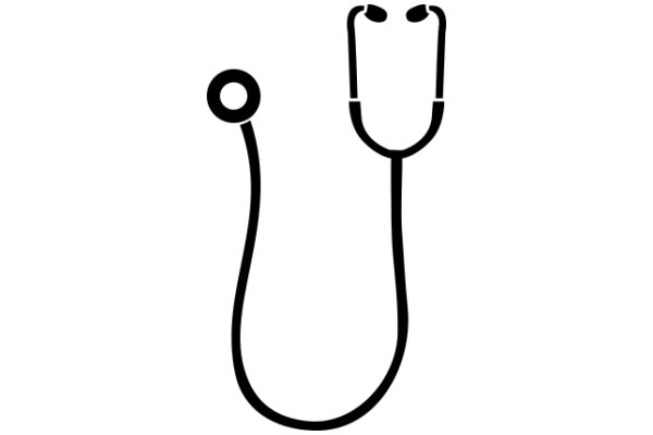 Simplified Medical Icons: A Stethoscope and a Blood Pressure Cuff