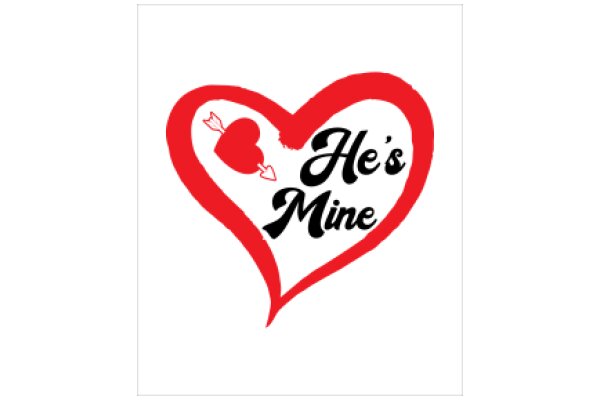 He's Mine: A Graphic Design of a Heart with a Message