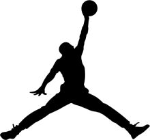 Silhouette of a Basketball Player in Mid-Air