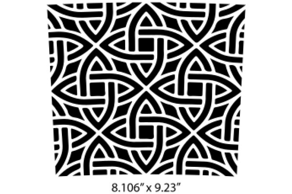 Stylized Abstract Artwork with a Celtic Knot Design