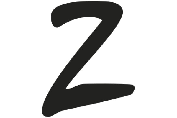 Simplistic Black Letter 'Z' on a White Background