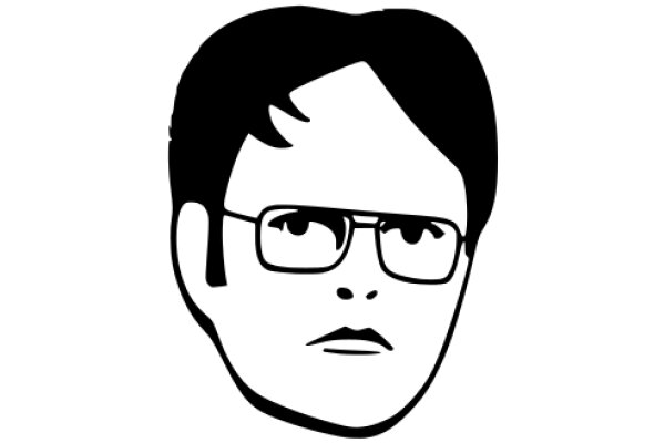 A Stylized Portrait of a Man with Glasses