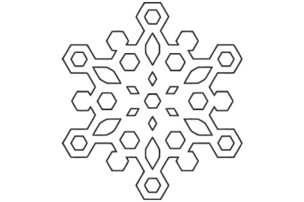 Geometric Art: A Snowflake Design