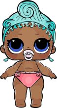 An Adorable Cartoon Character with a Blue Swim Cap and Pink Swimsuit