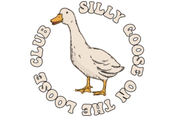 Silly Goose: A Playful Illustration of a Duck with a Humorous Sign