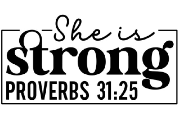 She is Strong: Proverbs 31:25