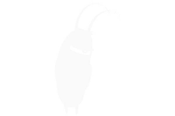 A Silhouette of a Character in a White Background