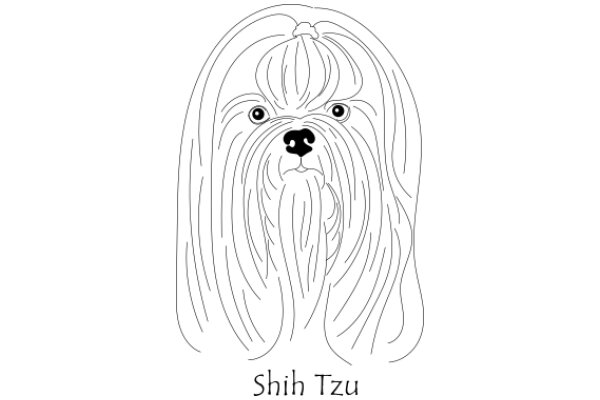 Stylized Illustration of a Shih Tzu Dog