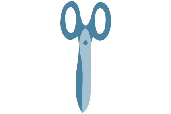 Stylized Scissors Icon with a Blue Background