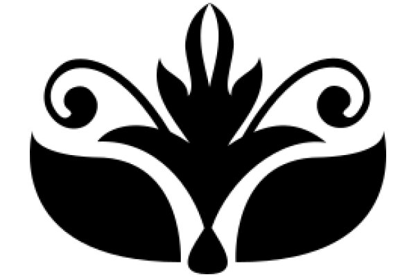 Stylized Black Flower Design