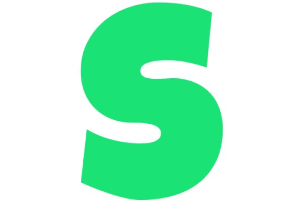 Simplistic Green Letter 'S' on a White Background