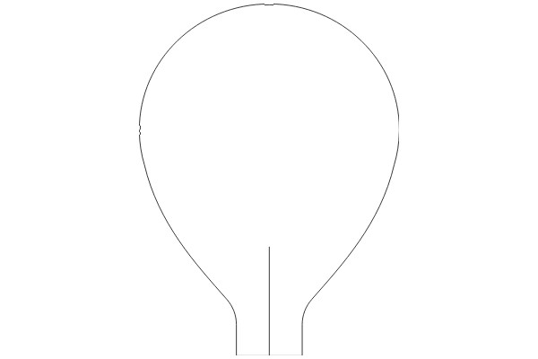 A Simple Line Drawing of a Balloon