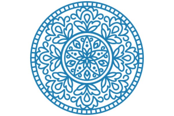 Stylized Blue Floral Pattern