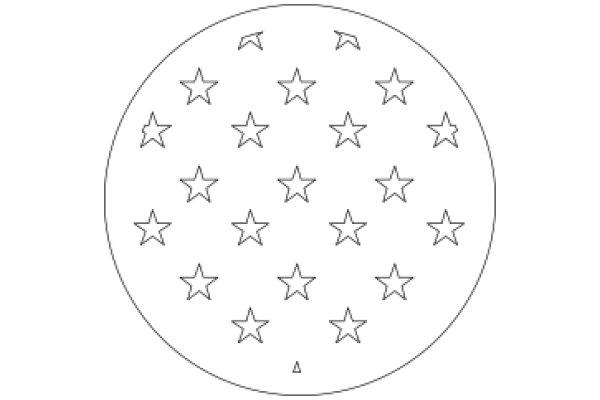 A Symmetrical Pattern of Stars in a Circle