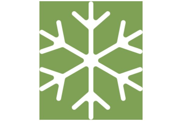 Simplistic Green Snowflake Icon