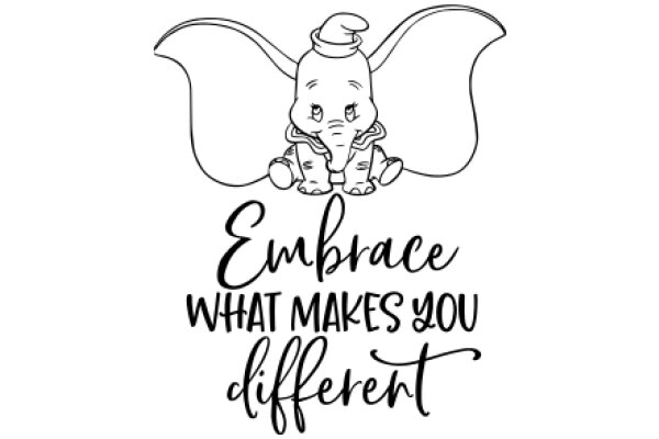 Embrace the Difference: A Whimsical Elephant's Message