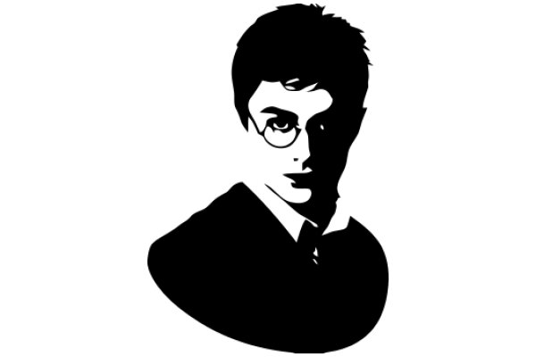 A Silhouette of a Man in a Suit and Glasses