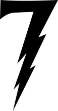 Stylized Black and White Lightning Bolt Logo