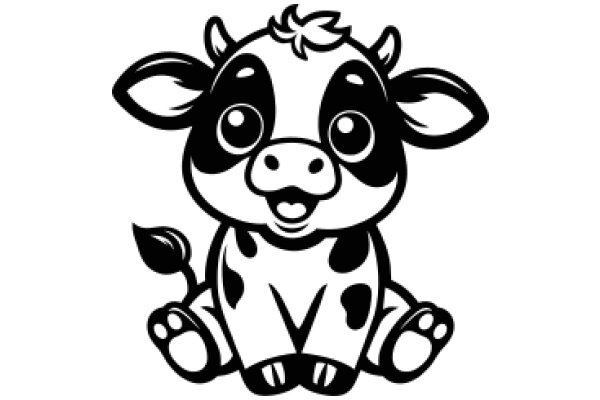 Adorable Cartoon Cow