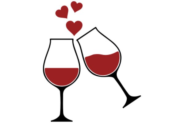 Celebrating Wine and Love with a Simple, Elegant Illustration