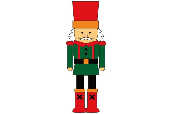 A Festive Illustration of a Soldier in a Red Hat and Green Coat