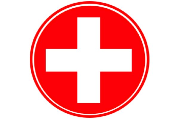 Red and White Medical Cross Symbol