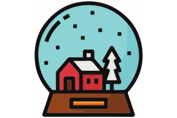 A Cozy Scene: A House and Tree in a Globe