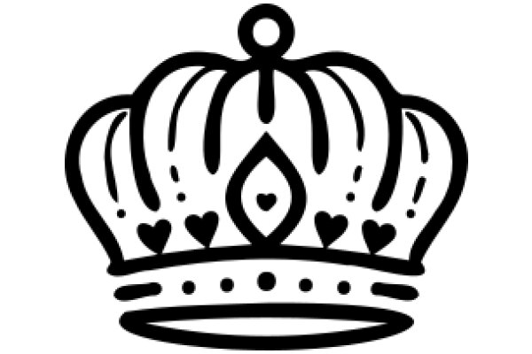 A Stylized Crown with Hearts