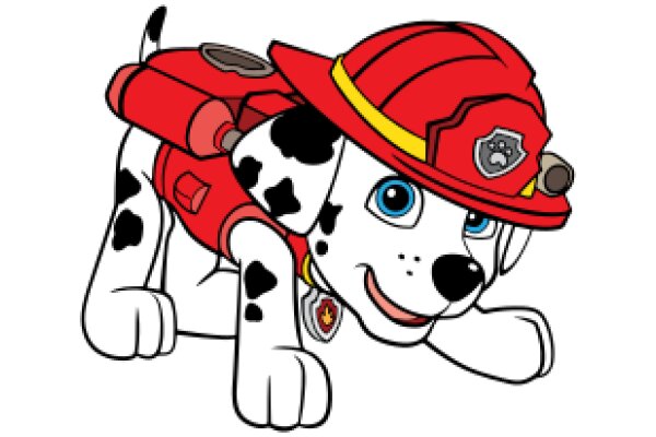 A Playful Adventure: The Dalmatian Firefighter